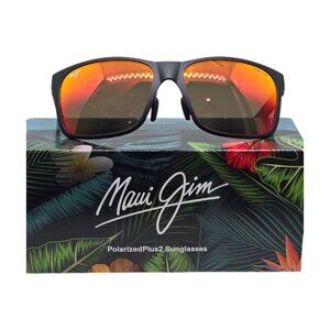 MAUI JIM SPECIAL EDITION MANCHESTER UNITED Black Sunglasses with Red Lenses